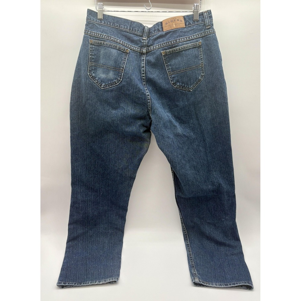 Riders Jeans Womens 18 Blue Denim‎ Straight Leg 5 Pocket 100% Cotton Made USA - Picture 4 of 13